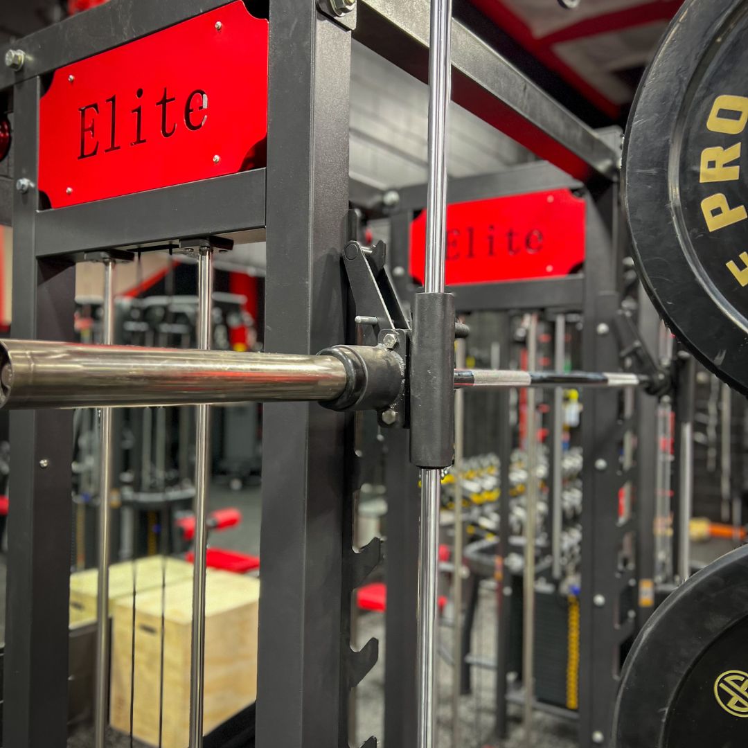 close up of the smith machine