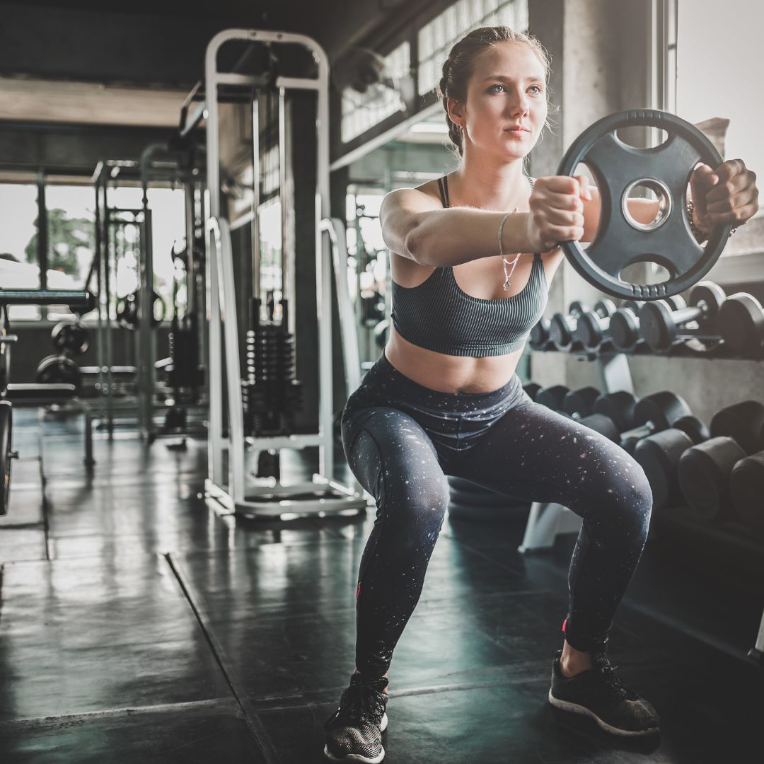 a woman workout with weight