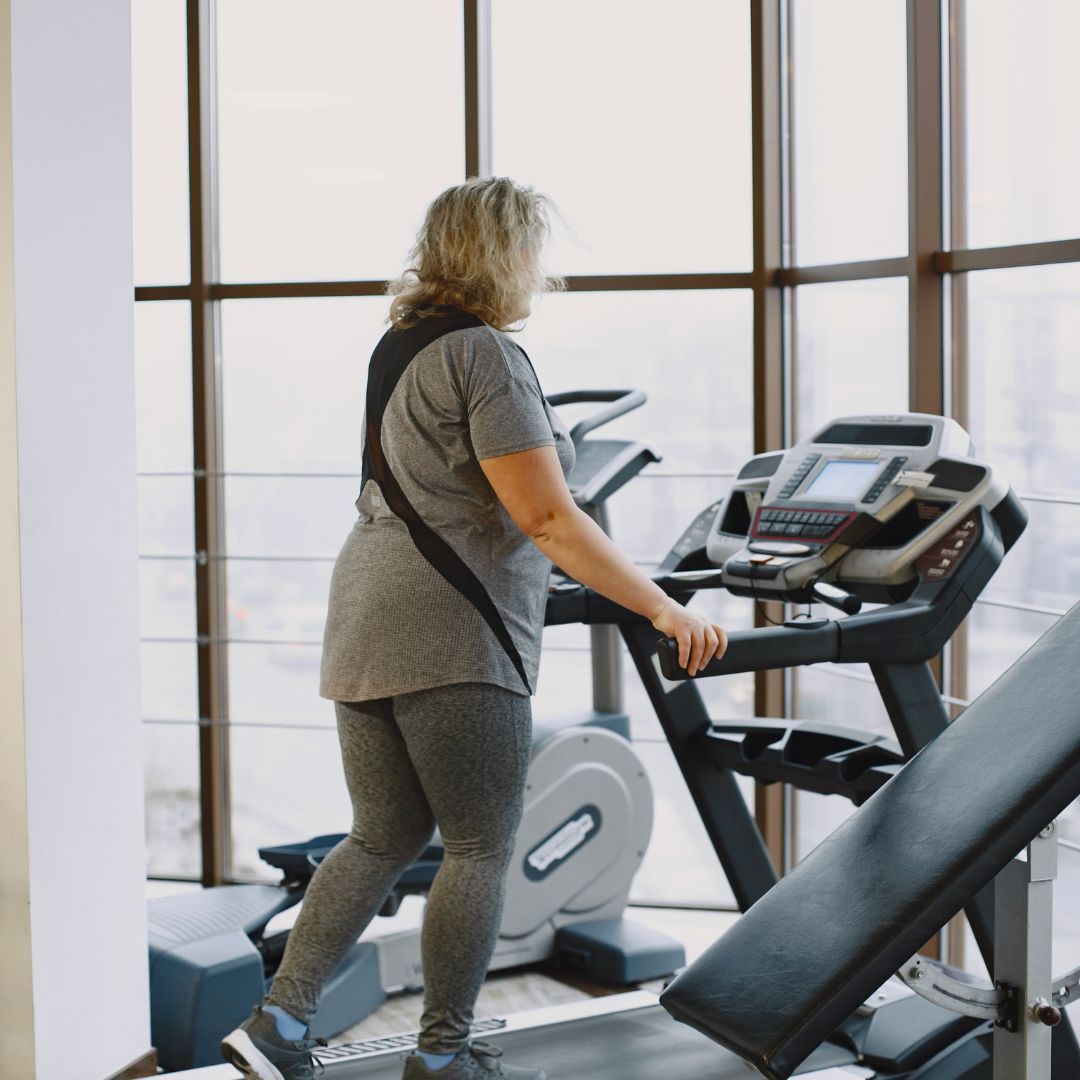 Woman on treadmill