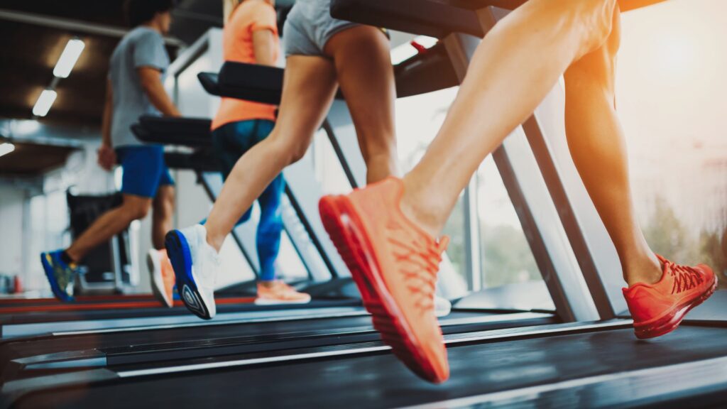 people running on treadmills